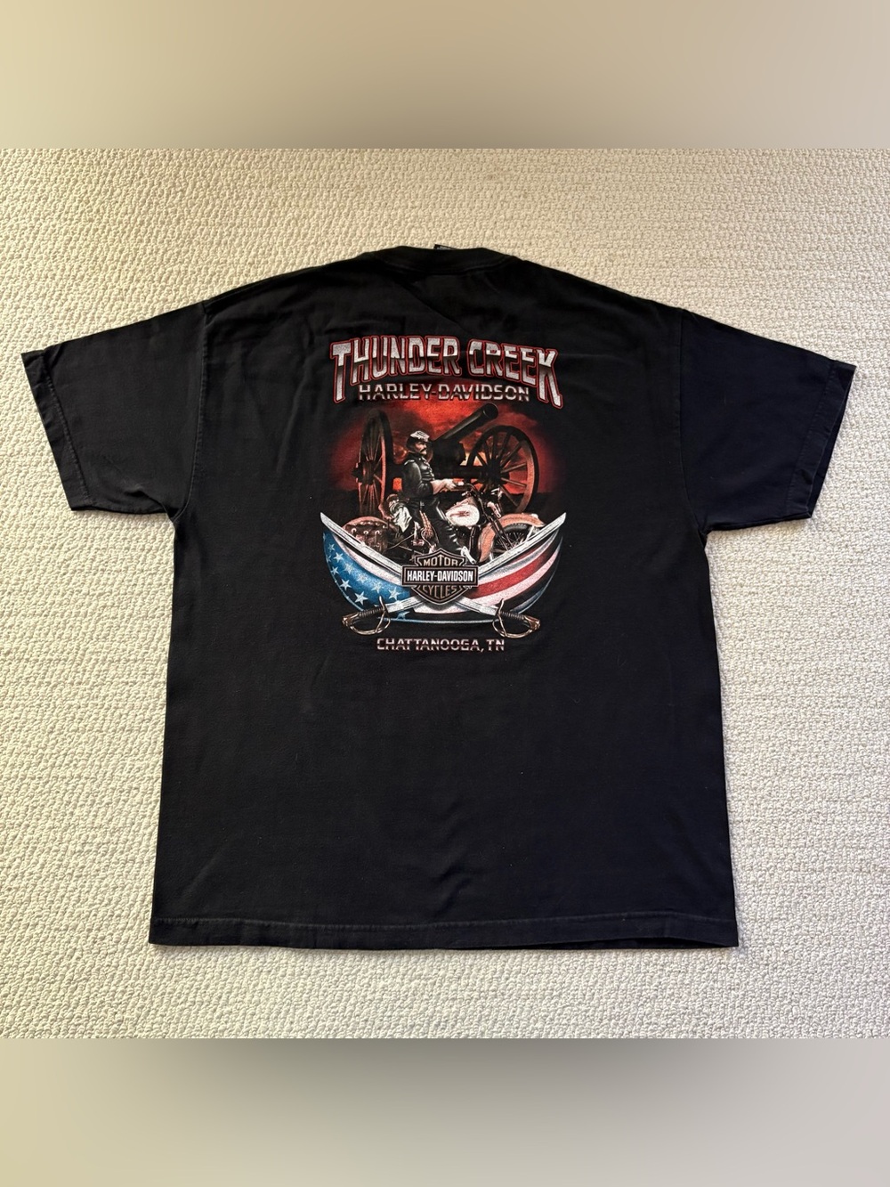 Vintage Harley Davidson Thunder Creek Black Graphic Tee